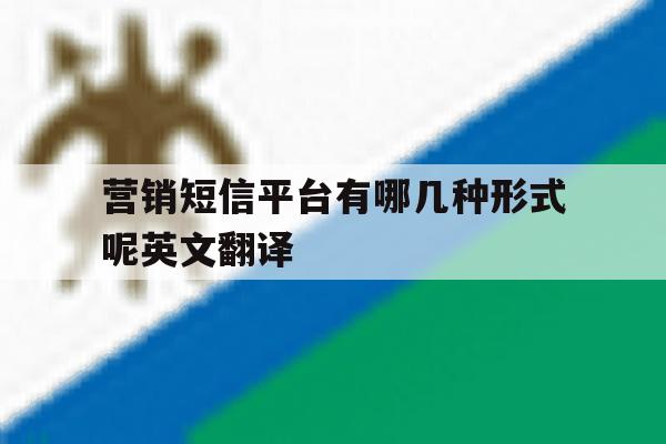 营销短信平台有哪几种形式呢英文翻译的简单介绍 营销短信平台有哪几种形式呢英文翻译的简单介绍