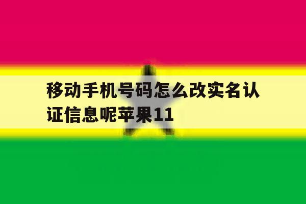关于移动手机号码怎么改实名认证信息呢苹果11的信息 关于移动手机号码怎么改实名认证信息呢苹果11的信息
