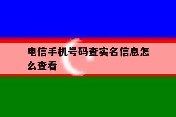电信手机号码查实名信息怎么查看 电信手机号码查实名信息怎么查看
