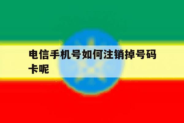 电信手机号如何注销掉号码卡呢 电信手机号如何注销掉号码卡呢