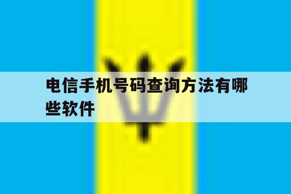 电信手机号码查询方法有哪些软件 电信手机号码查询方法有哪些软件